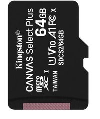 Карта пам'яті KINGSTON microSDHC (UHS-1) Canvas Select 64GB Class 10 без адаптера (R80MB/s)