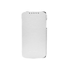 Шкіряний чохол фліп Melkco Jacka leather case for Lenovo A390 White
