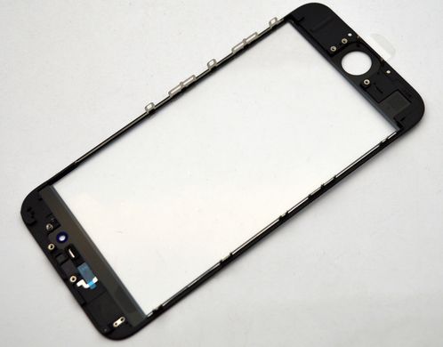 Скло LCD Apple iPhone 6S з рамкою та OCA плівкою Чорне Original/Оригінал 1:1