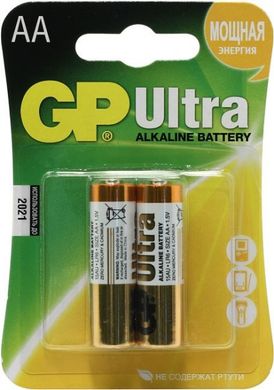 Батарейка GP Ultra Alkaline 15AU LR6 E91 size AA 1.5V (1 штука)