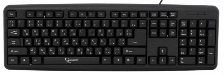 Клавиатура проводная GEMBIRD KB-U-103-UA Black, Черный