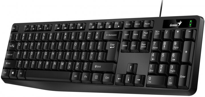 Клавиатура проводная Genius KB-117 USB Black, Черный