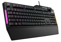 Клавіатура дротова з RGB підсвіткою ігрова ASUS TUF Gaming K1 USB Black, Чорний