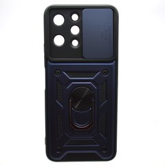 Чохол протударний з кільцем Armor Case CamShield для Xiaomi Redmi 12/Poco M6 Pro Blue