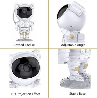 Настольная лампа-проектор "Космо Астронавт" Infinity Color Lamp T33 White, Белый