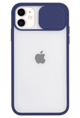 Чохол з кришкою на камеру TPU Camshield Matte для iPhone 11 Pro Max 6.5" Blue
