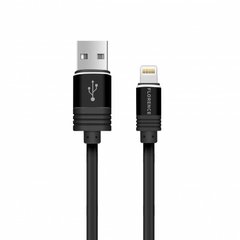 Кабель USB Florence Silicone Lightning 1m 3A Black (FL-2205-KL)