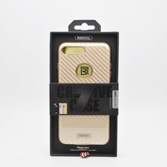 Чохол накладка Remax Carbon for iPhone 7 Plus/8 Plus Gold