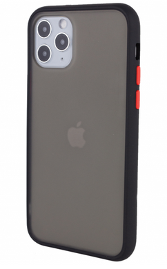 Чохол з напівпрозорою задньою кришкою Matte Color Case для iPhone 11 Pro Max 6.5" Black