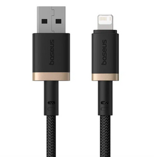 Кабель Baseus Dura Series USB to Lightning 2.4A 1m Black-gold