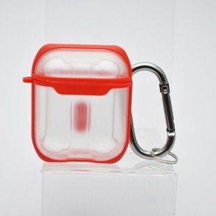 Чохол для AirPods Eggshell with button (Matte/Red)
