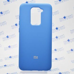 Чехол накладка Silicon Case Full Protective для Xiaomi Redmi Note 9 Blue
