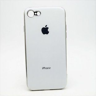 Чохол глянцевий з логотипом Glossy Silicon Case для iPhone 7/8 White