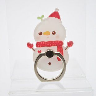 Универсальный держатель для телефона с кольцом PopSocket (попсокет) New Year Snowman