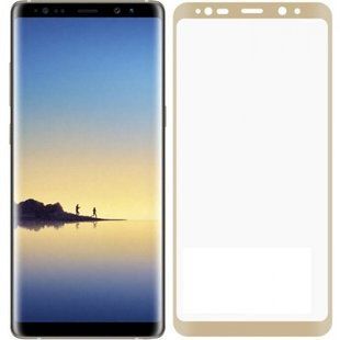 Захисне скло 3D для Samsung N950 Galaxy Note 8 (0.3mm) Gold тех. пакет