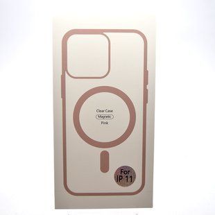 Чехол накладка с MagSafe Clear Case Magnetic для Apple iPhone 11 Pink Sand