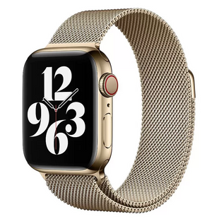 Ремешок для iWatch Milanese Loop (миланская петля) 42mm/44mm/45mm/49mm Gold/Золотой