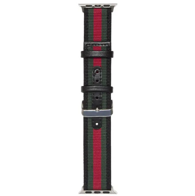 Ремешок для iWatch 42mm/44mm/45mm/49mm Sport Nylon Design Black Red
