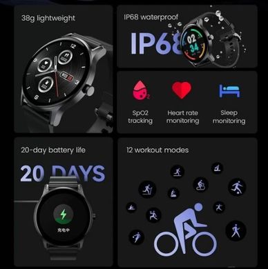 Смарт годинник Xiaomi Haylou Smart Watch GS Solar LS09A Black