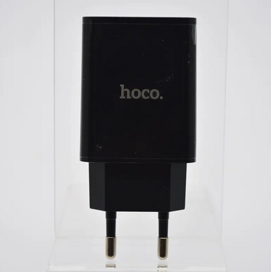Зарядное устройство для телефона сетевое быстрое Hoco DC21A 1xUSB QC3.0 3A Black Черное