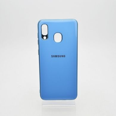 Чехол глянцевый с логотипом Glossy Silicon Case для Samsung A205/A305 Galaxy A20/A30 Blue
