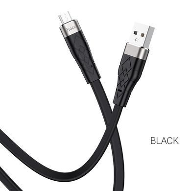 Кабель Hoco X53 Ange silicone charging data MicroUSB 2.4A 1m Черный