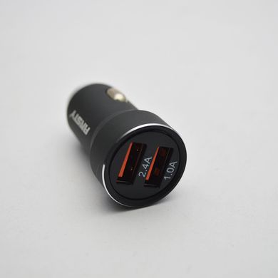 Автомобільна зарядка ANSTY CAR-01 (2 USB 3.1A) Black