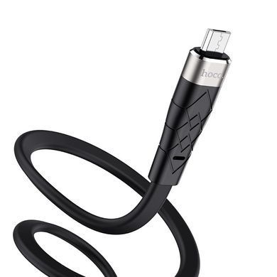 Кабель Hoco X53 Ange silicone charging data MicroUSB 2.4A 1m Черный