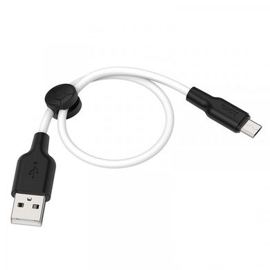 Кабель HOCO X21 Plus Silicone USB-microUSB 0.25m White-Black