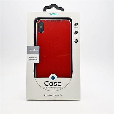 Чехол накладка Totu Style Case (Glass+TPU) for iPhone XS Max 6.5" Red