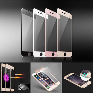 Захисне скло Fiber Carbon 3D для iPhone 6 Plus/6S Plus (0.15mm) Silver тех. пакет