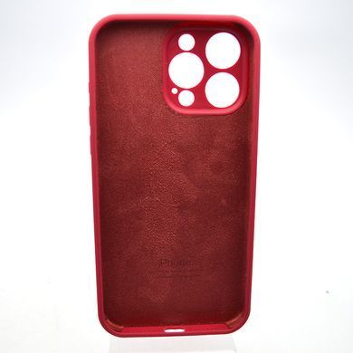 Силиконовый чехол накладка Silicon Case Full Camera для iPhone 15 Pro Rose Red
