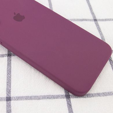 Чехол силиконовый с квадратными бортами Silicone case Full Square для iPhone Xr Maroon Бордовый