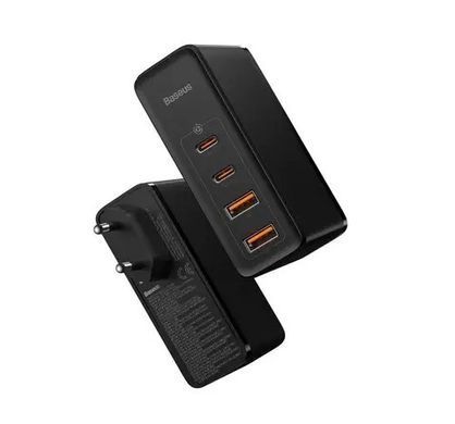 Сетевое зарядное устройство Baseus Pro Charger GaN2 100W 2USB+2Type-c Black CCGAN2P-L01, Черный