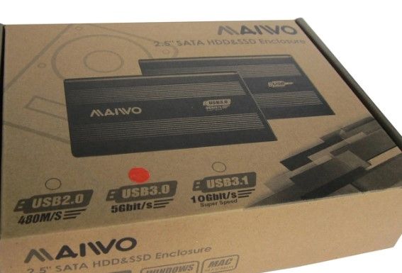 Зовнішня кишеня (адаптер) для HDD/SSD 2.5'' Maiwo K2503D White