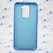 Чехол накладка Silicon Case Full Protective для Xiaomi Redmi Note 9 Blue