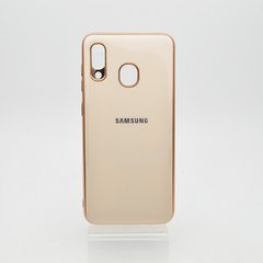 Чехол глянцевый с логотипом Glossy Silicon Case для Samsung A205/A305 Galaxy A20/A30 Gold