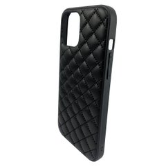 Чохол накладка Quilted Leather Case Full Camera для iPhone 12 Pro Max Black