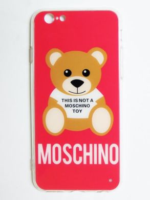 Чехол накладка Moschino iPhone 6 Ready to Bear Red