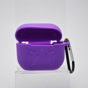 Чехол накладка с карабином Silicon Case для AirPods 3 Purple