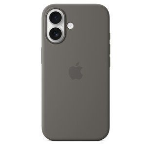 Чохол накладка Silicon Case with MagSafe Splash Screen для Apple iPhone 16 Stone Grey (Сірий)