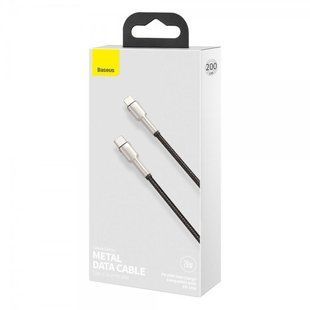 Кабель Baseus Cafule Metal Lightning 2.4A 2m Black (CATLJK-B01)