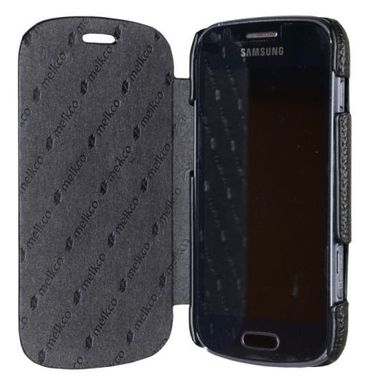 Кожаный чехол книжка Melkco Book leather case for Samsung S7562 Galaxy S DuoS, Black [SS7562LCFB2BKLC]