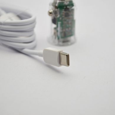 Автомобільна зарядка ANSTY CAR-013-T (1 USB 18W) with Type-C cable White