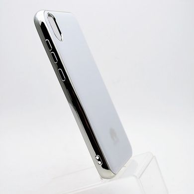 Чехол глянцевый с логотипом Glossy Silicon Case для Huawei Y5 2019 White