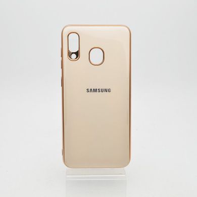 Чехол глянцевый с логотипом Glossy Silicon Case для Samsung A205/A305 Galaxy A20/A30 Gold