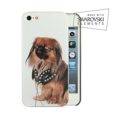 Чехол с принтом (собака) FaceCase SWAROVSKI iPhone 5 Music terrier