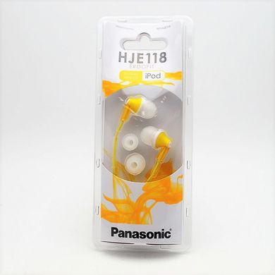 Наушники Panasonic RP-HJE118GU-Y Yellow