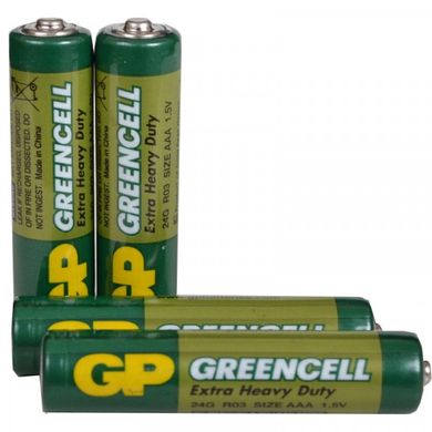 Батарейка GP Greencell 24G LR03 E92 size AAA 1.5V (1 штука)