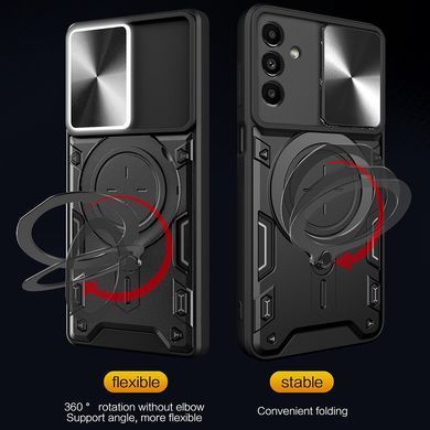 Противоударный чехол накладка Armor Case Stand Case для Samsung A15 4G Galaxy A155 Black